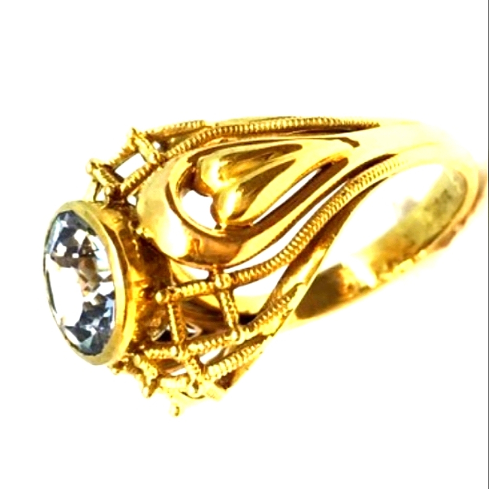 SOLD IN OUR STORE 18K Immortality Open Work Bezel Spinel - Picture 5 of 6